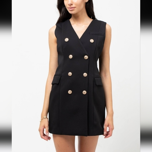 White House Black Market Black Sleeveless Dress - Picture 7 of 9